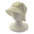 Fendi Leather Logo Patch Bucket Hat S White