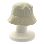Fendi Leather Logo Patch Bucket Hat S White — view 4