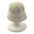 Fendi Leather Logo Patch Bucket Hat S White — view 5