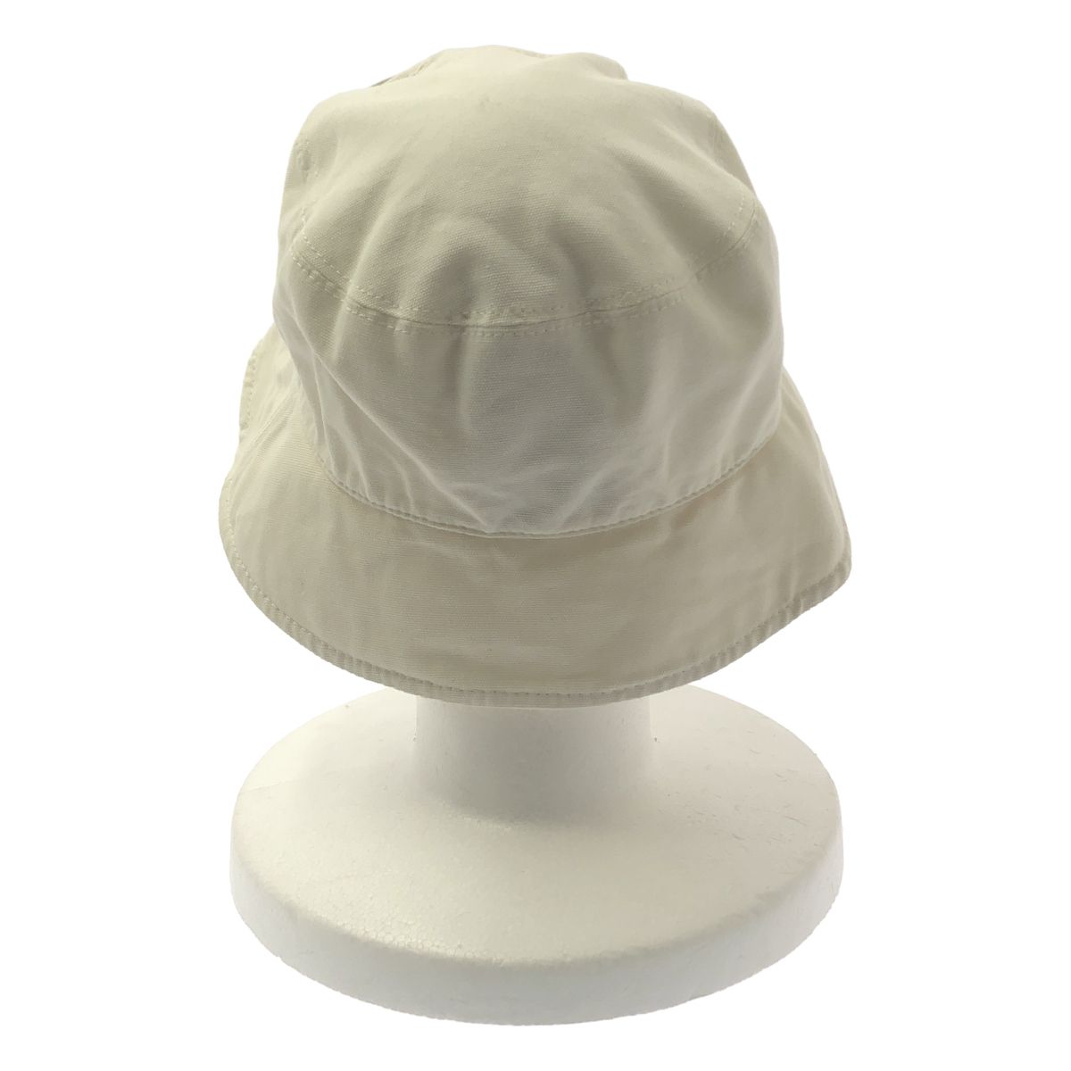 Fendi Leather Logo Patch Bucket Hat S White — view 5