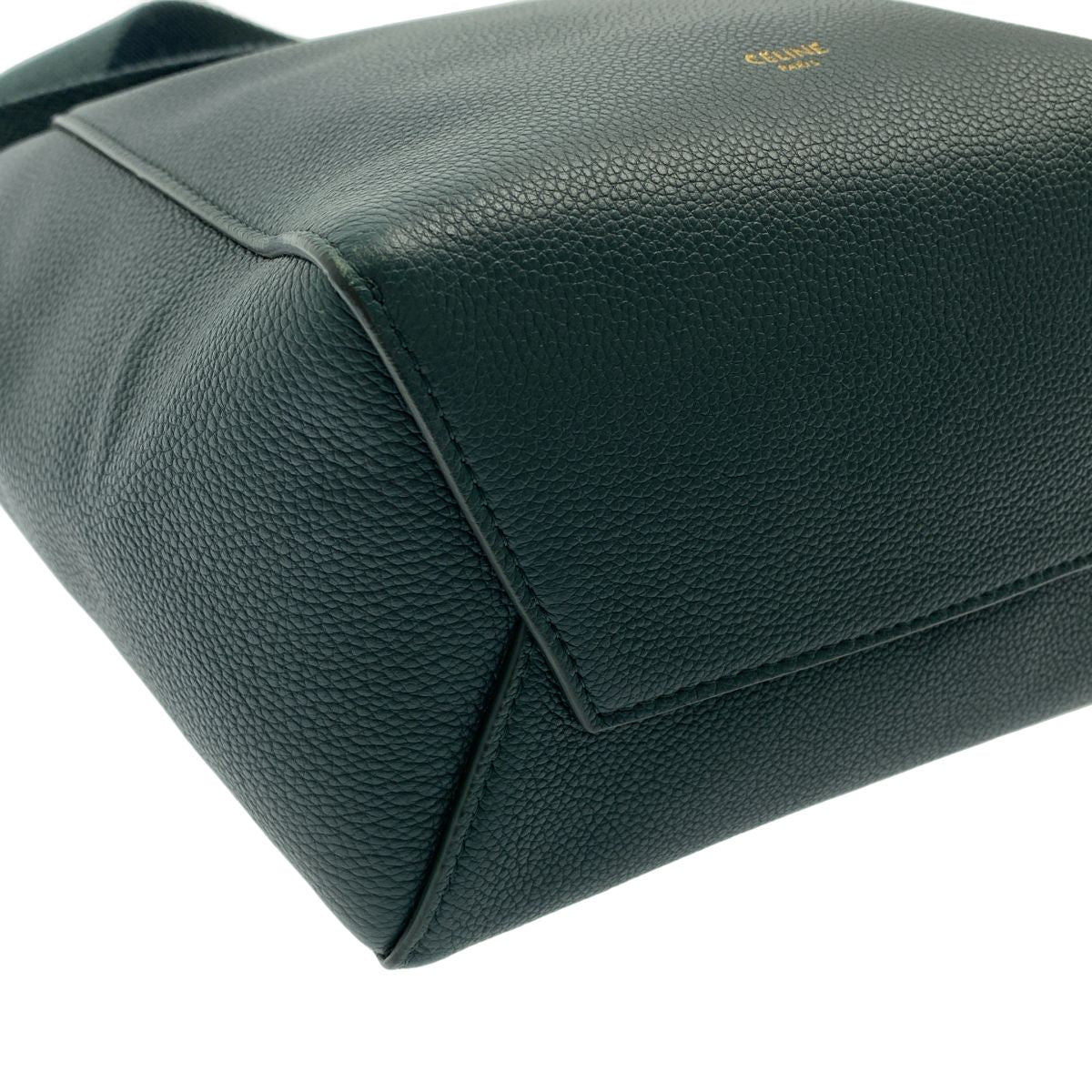 Celine Sanglo Bucket Shoulder Bag Green — view 8