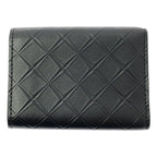 Bottega Veneta Leather Embossed Intrecciato Compact Wallet Black — view 2