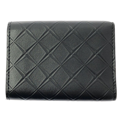 Bottega Veneta Leather Embossed Intrecciato Compact Wallet Black — view 2