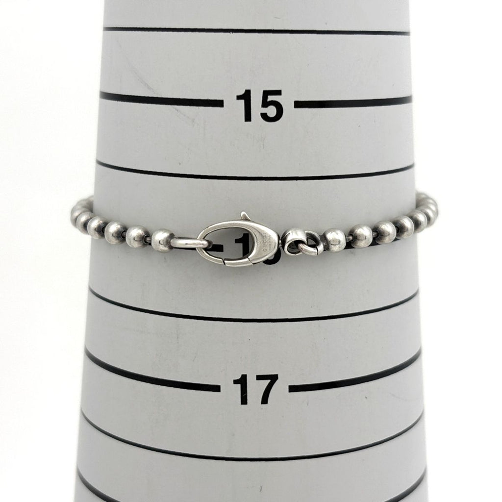 Gucci Heart Motif Bracelet GG Logo Silver — view 5