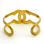Chanel CC Logo Bangle Gold Plated Bracelet — view 3
