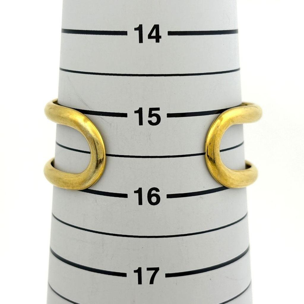 Chanel CC Logo Bangle Gold Plated Bracelet — view 6