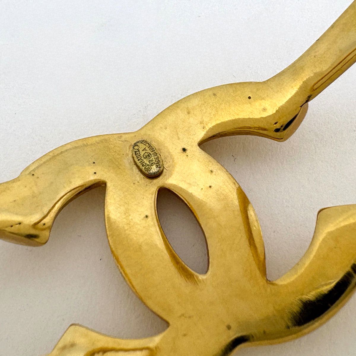 Chanel CC Logo Bangle Gold Plated Bracelet — view 4