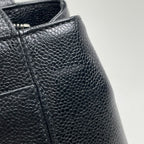 Chanel Logo Tote Shoulder Bag Caviar Leather Black — view 5