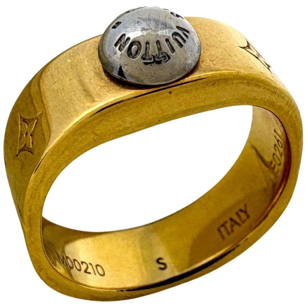 Louis Vuitton Bague Nanogram Ring Monogram Gold Plated