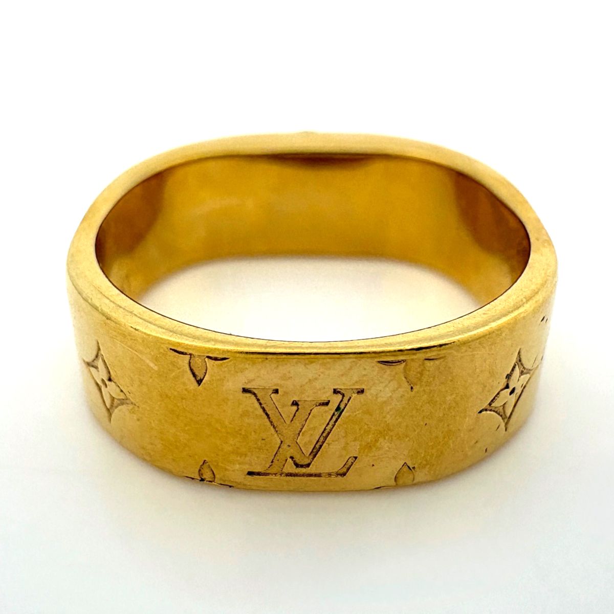 Louis Vuitton Bague Nanogram Ring Monogram Gold Plated — view 3