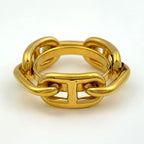Hermes Legate Chaine D'ancre Scarf Closure Ring Gold Plated — view 2