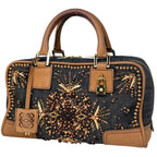 Loewe Amazona 28 Handbag Canvas Brown