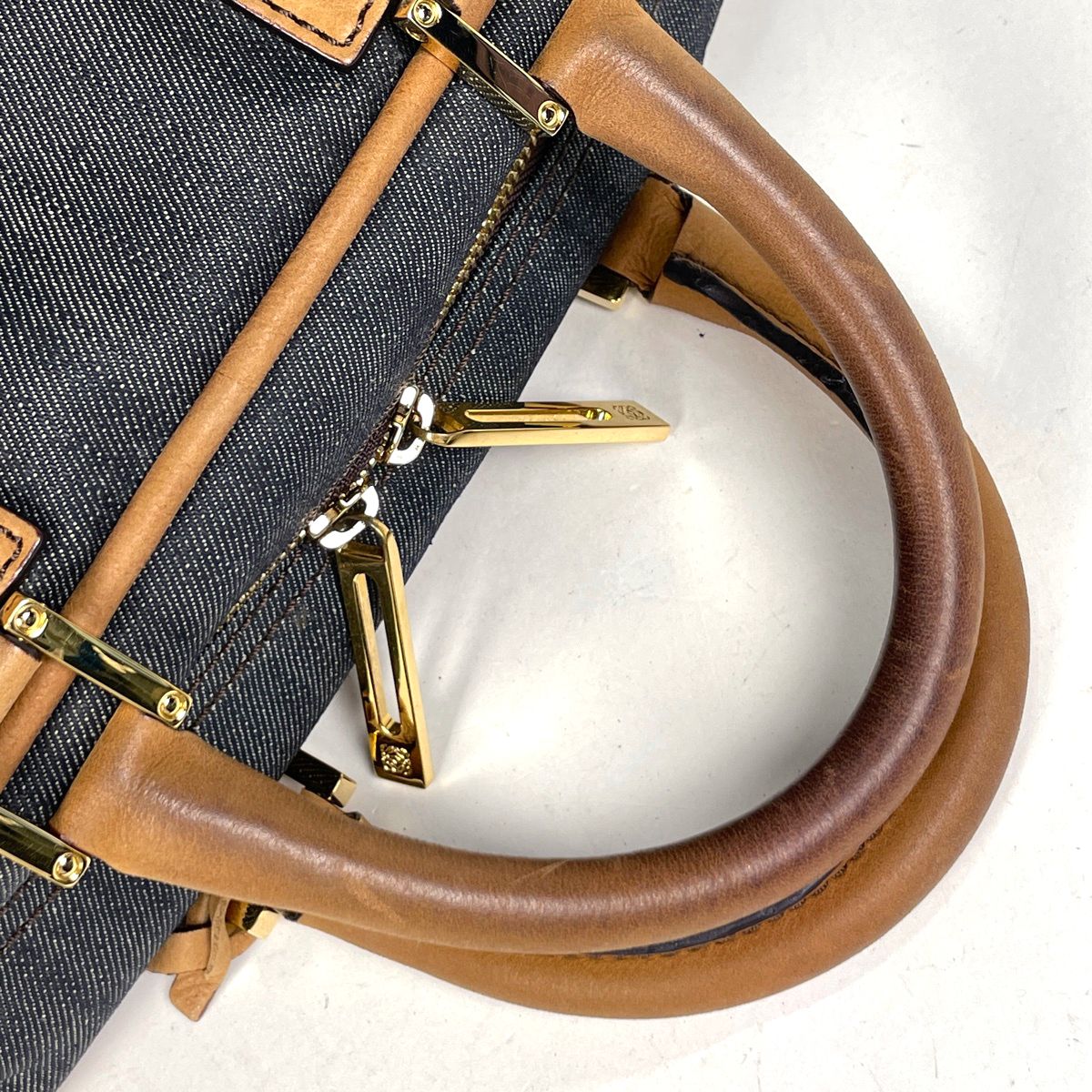 Loewe Amazona 28 Handbag Canvas Brown — view 6