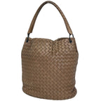 Bottega Veneta Intrecciato Handbag Leather Brown