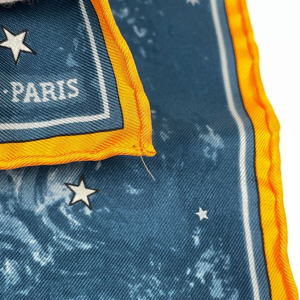 Hermes Petit Carre L'annee Des Etoiles Age of Stars Scarf Silk Blue Yellow — view 4