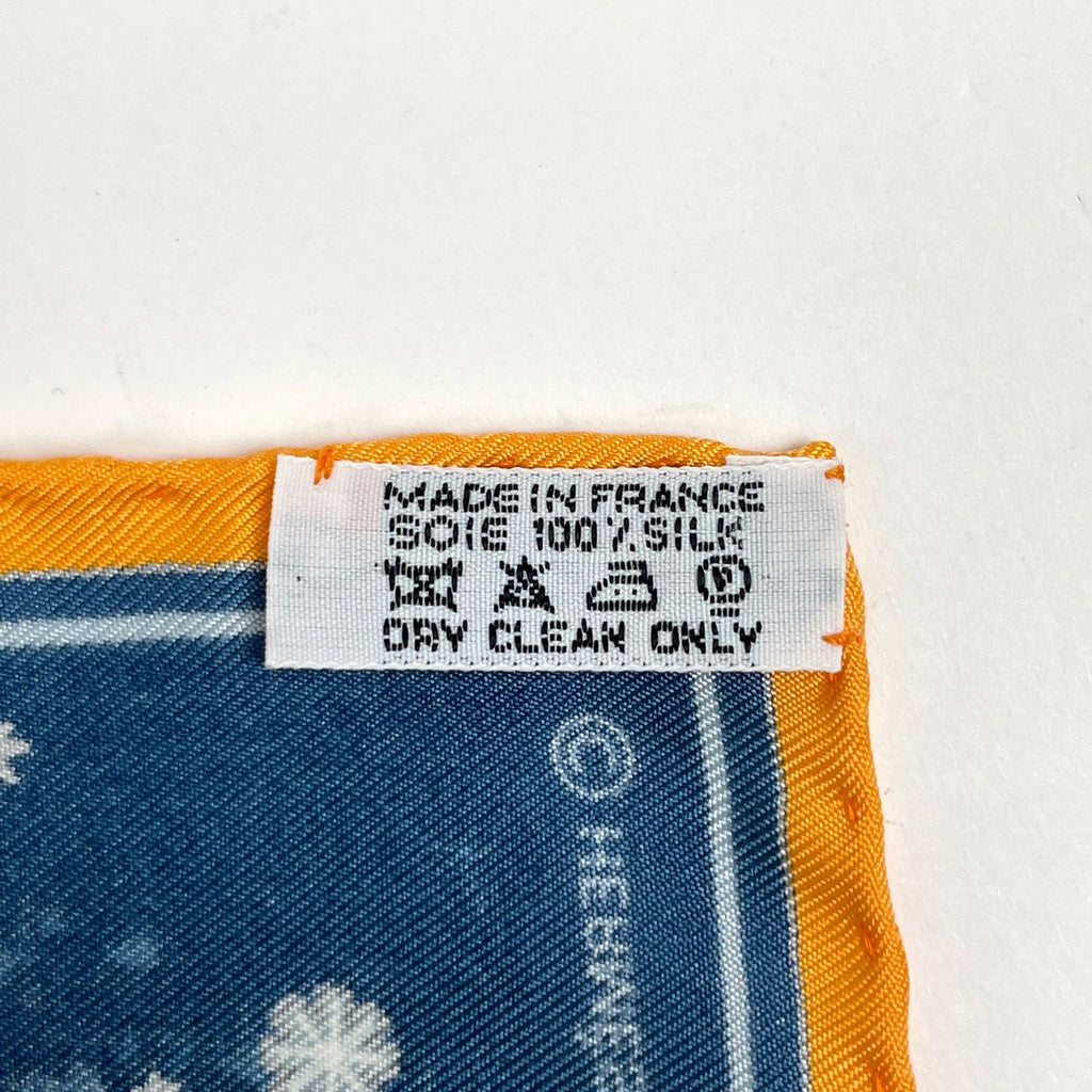 Hermes Petit Carre L'annee Des Etoiles Age of Stars Scarf Silk Blue Yellow — view 2