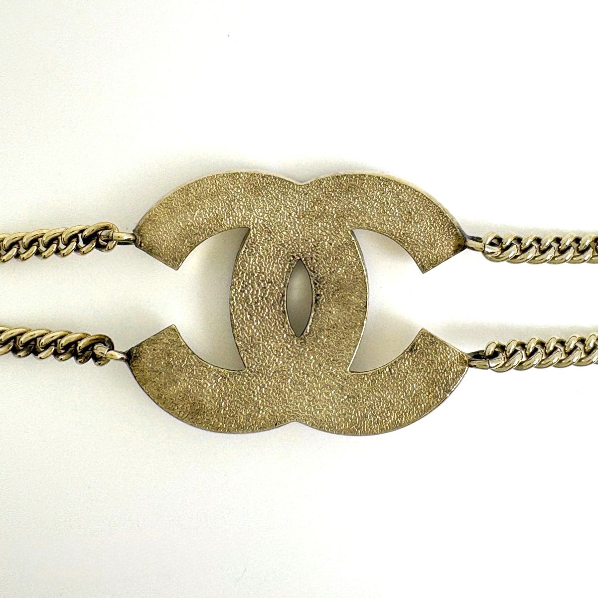 Chanel CC Logo Chain Bracelet Rhinestone Gold Plated — view 2