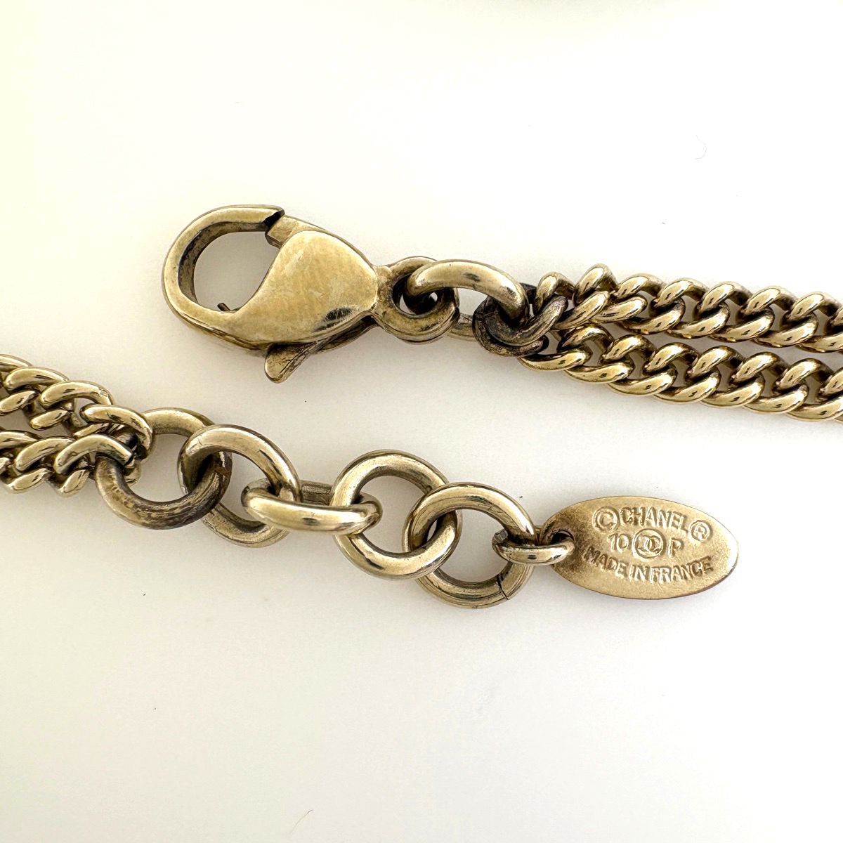 Chanel CC Logo Chain Bracelet Rhinestone Gold Plated — view 3
