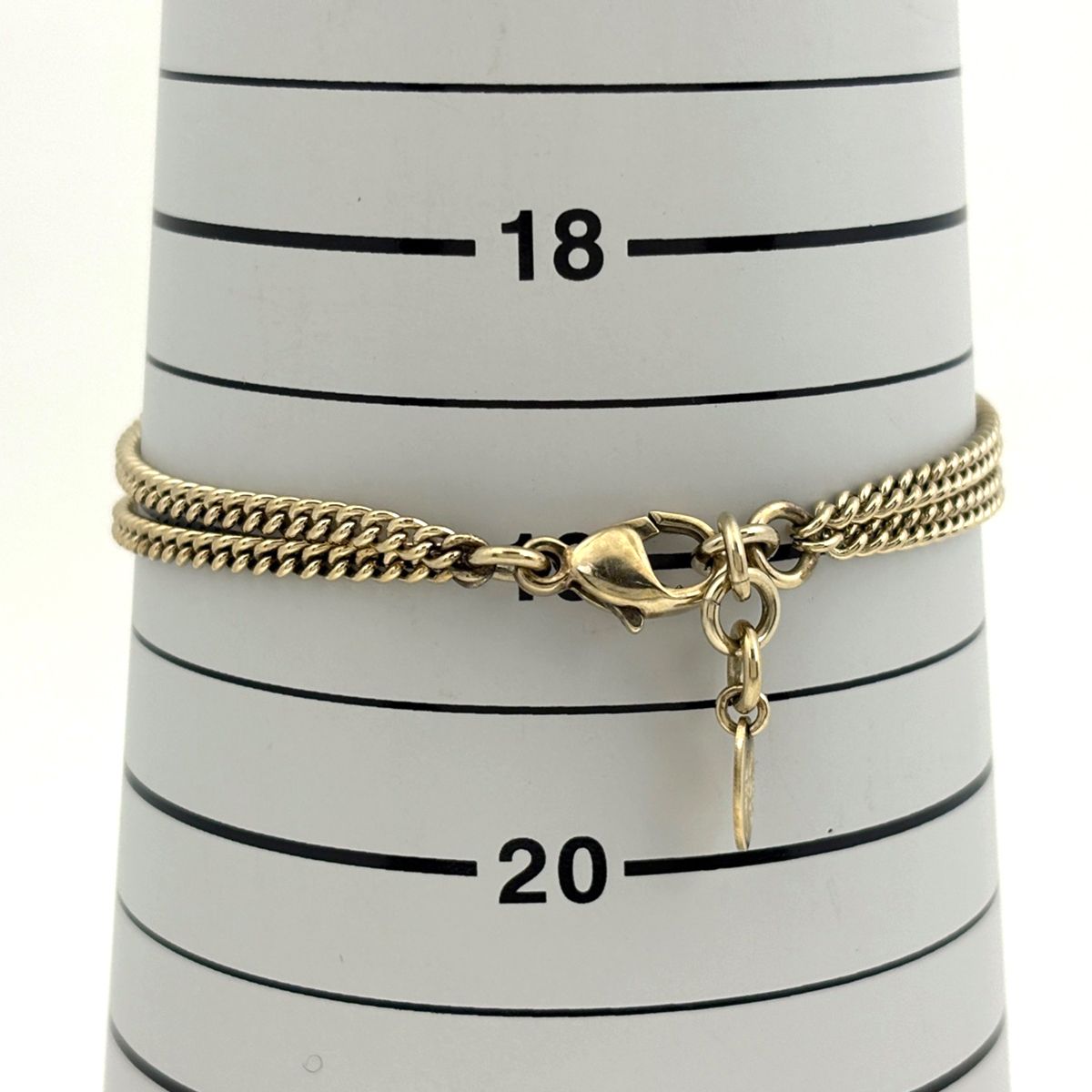Chanel CC Logo Chain Bracelet Rhinestone Gold Plated — view 6