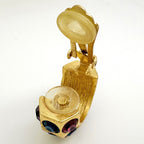 Dior Color Stone Earrings Gold Plated — view 3