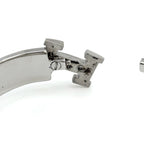 Hermes Clic Enamel Bracelet Clac Bangle Silver Plated Light Blue — view 3