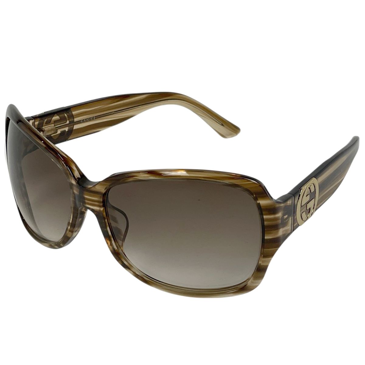 Gucci Interlocking Sunglasses Gradient Acetate Brown Eyewear