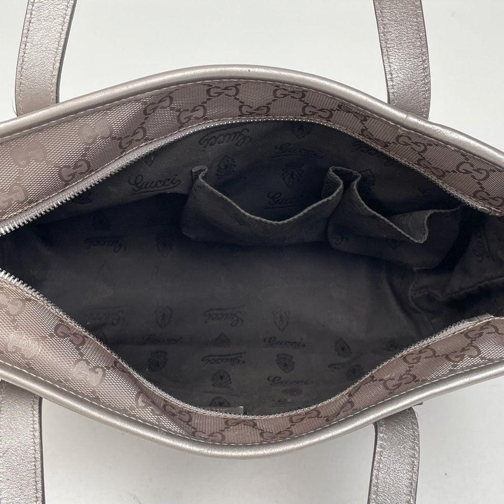 Gucci GG Supreme Tote Pattern Metallic Pink Gold — view 9