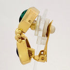 Dior Color Stone Earrings Gold Plated — view 2