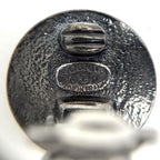 Chanel CC Logo Round Earrings Metal Black Silver Gold — view 4