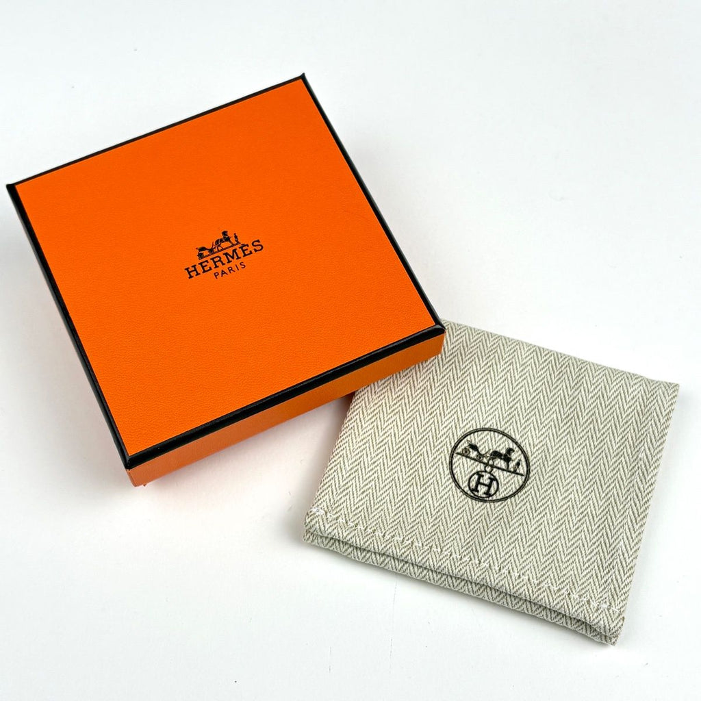 Hermes Double Tour Bracelet Leather Silver Blue — view 5