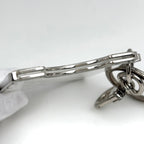 Louis Vuitton Cles LV Priz Key Holder ID Charm Card Case Plastic Clear White — view 8
