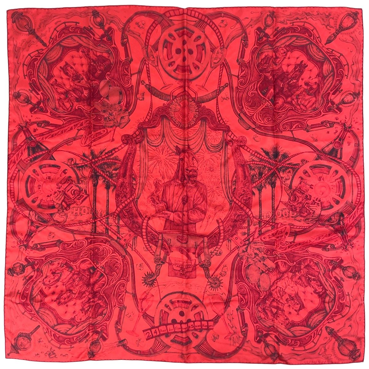 Hermes Carre 90 Horsawards Scarf Silk