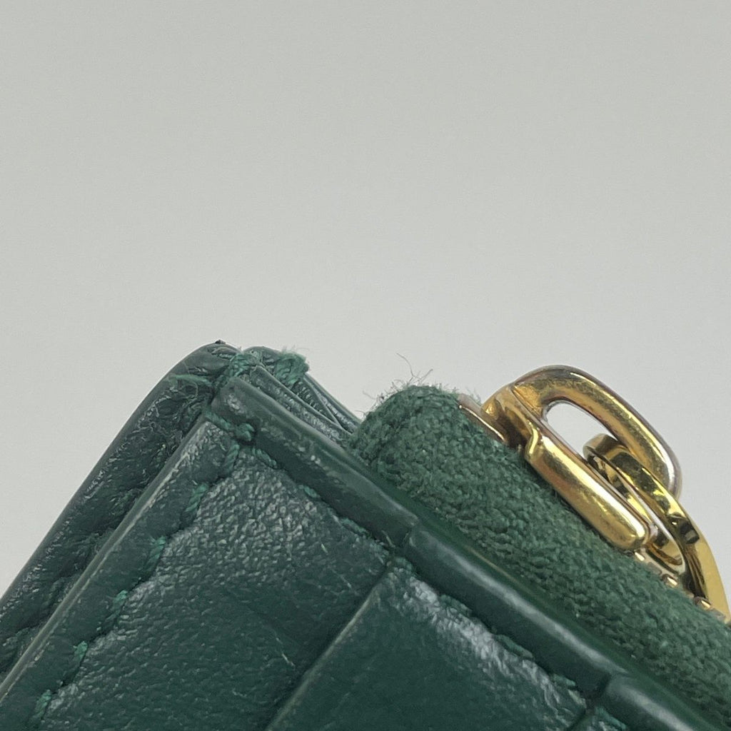 Bottega Veneta Maxi Intrecciato Bifold Wallet Leather Green — view 7