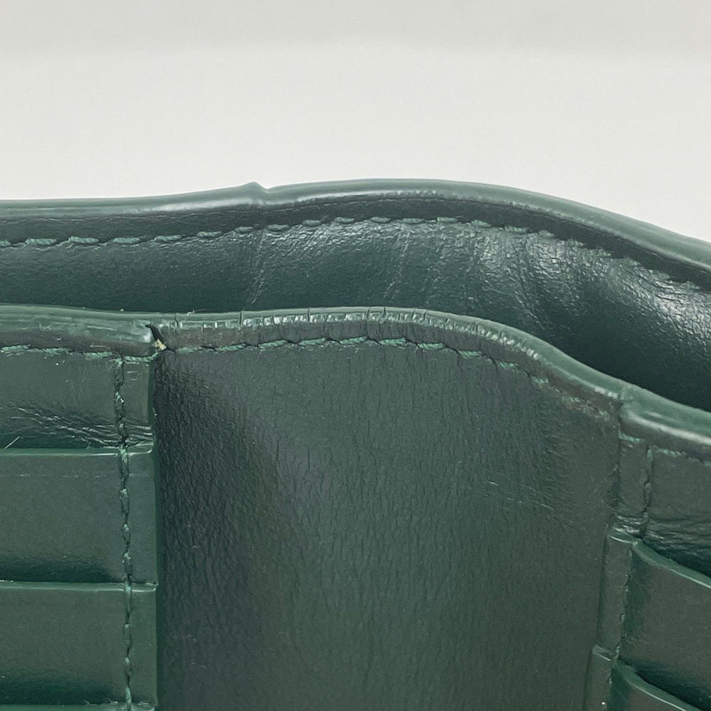 Bottega Veneta Maxi Intrecciato Bifold Wallet Leather Green — view 5