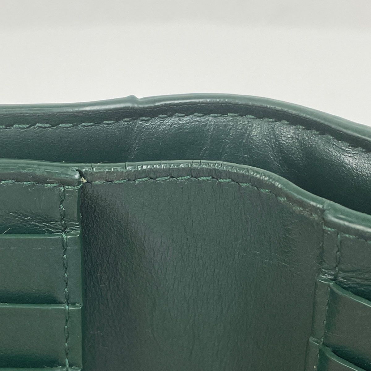 Bottega Veneta Maxi Intrecciato Bifold Wallet Leather Green — view 5