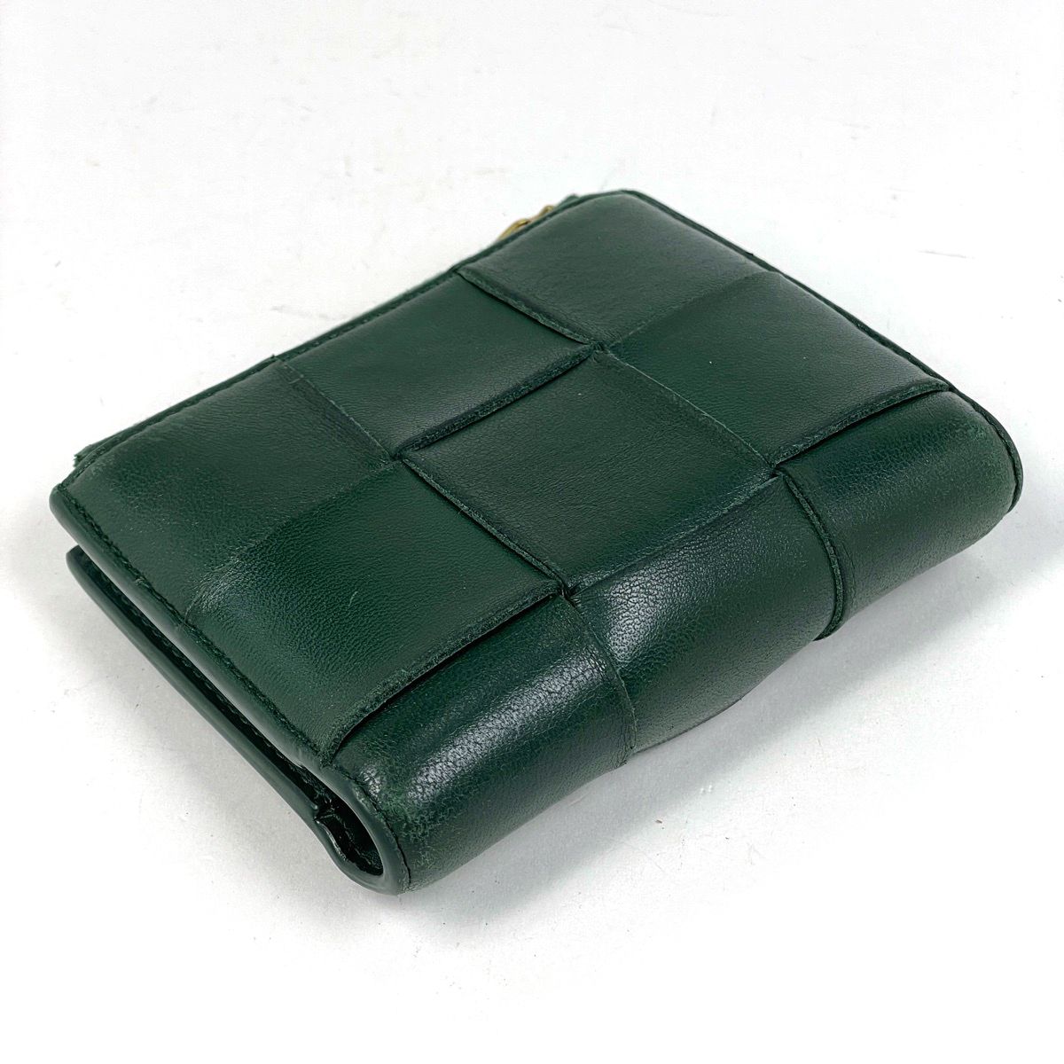 Bottega Veneta Maxi Intrecciato Bifold Wallet Leather Green — view 2