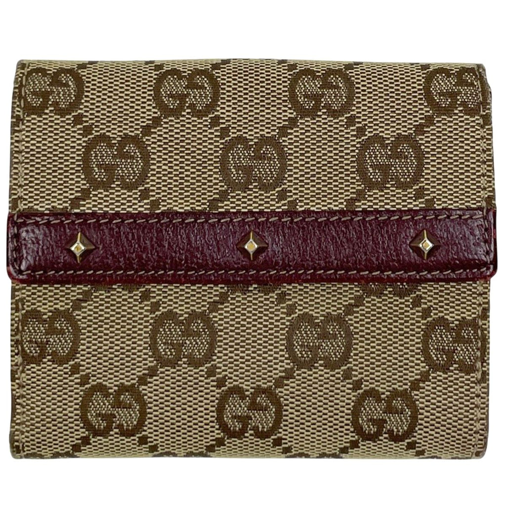 Gucci GG Pattern Bifold Wallet Canvas Brown