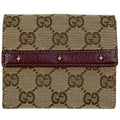 Gucci GG Pattern Bifold Wallet Canvas Brown