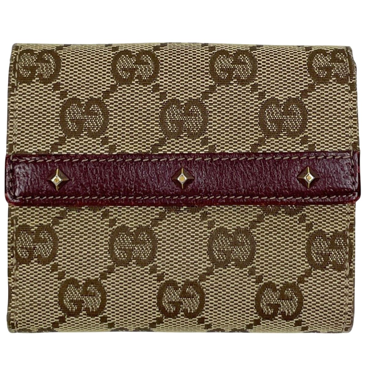 Gucci GG Pattern Bifold Wallet Canvas Brown