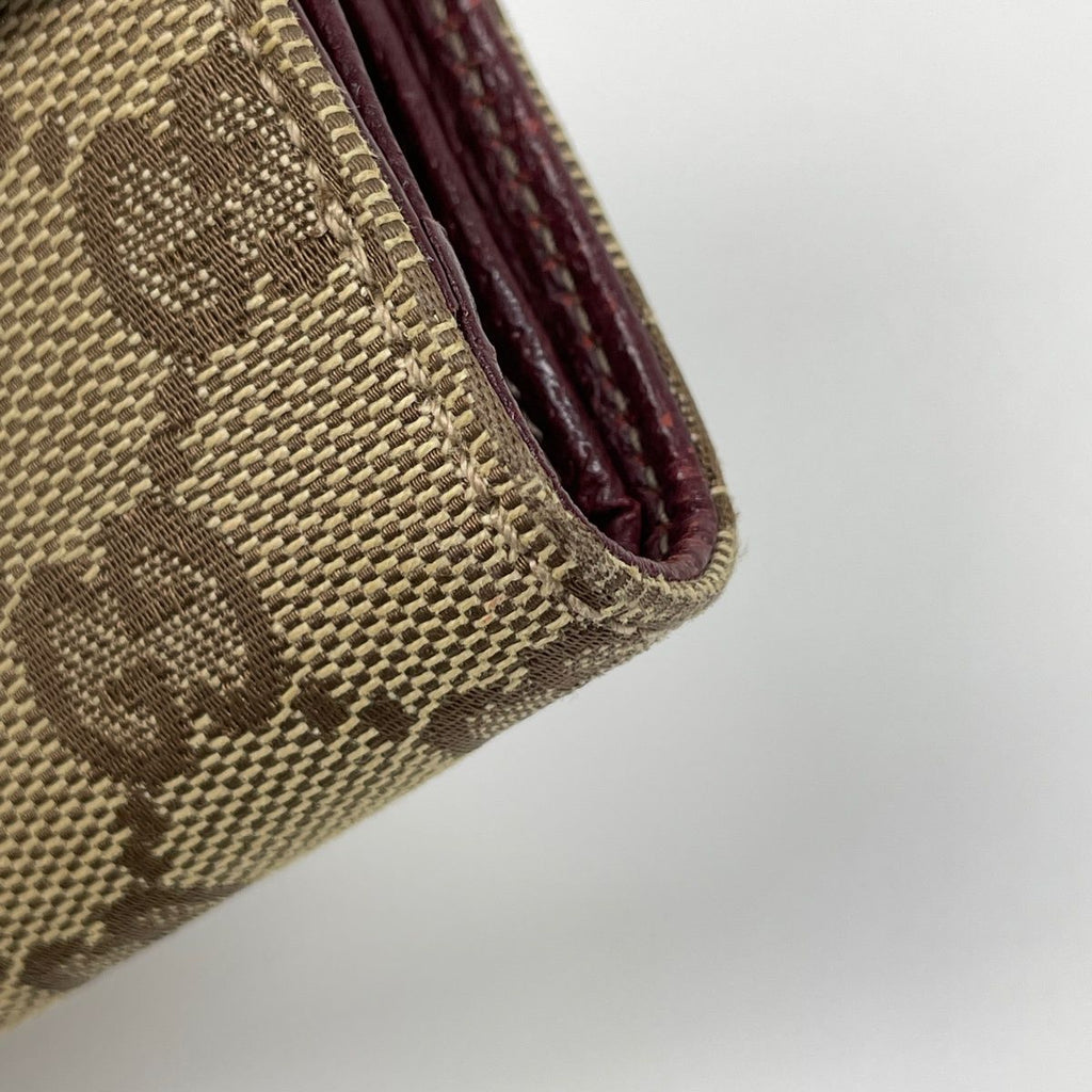 Gucci GG Pattern Bifold Wallet Canvas Brown — view 3