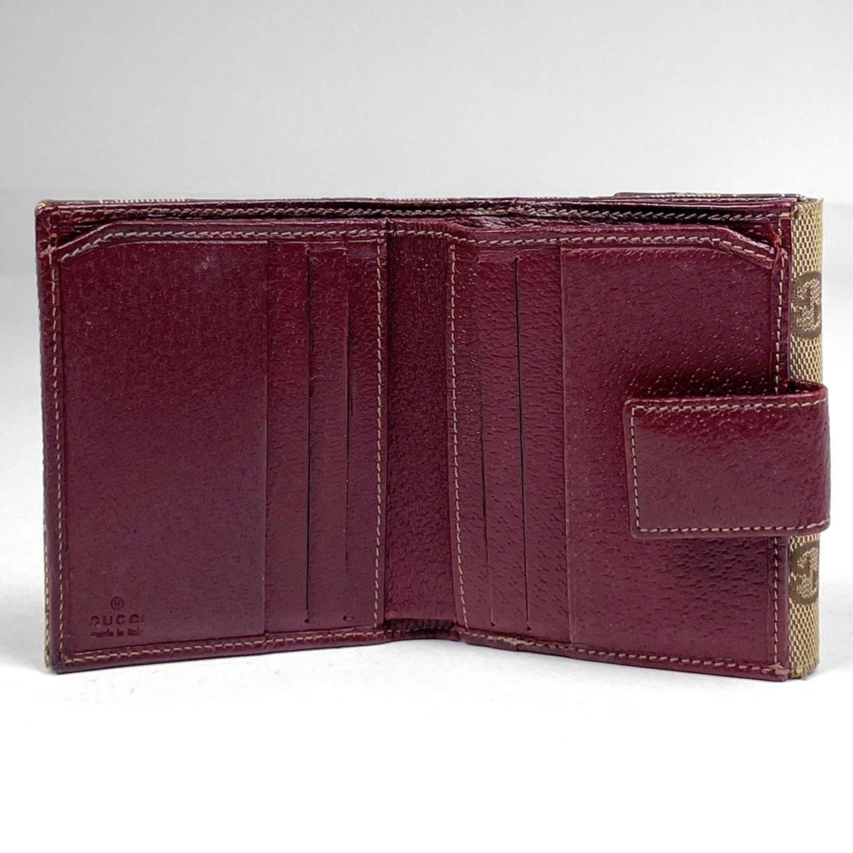 Gucci GG Pattern Bifold Wallet Canvas Brown — view 7