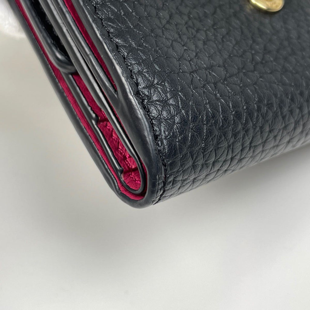 Louis Vuitton Portefeuille Capucines XS Trifold Wallet Taurillon Noir — view 3