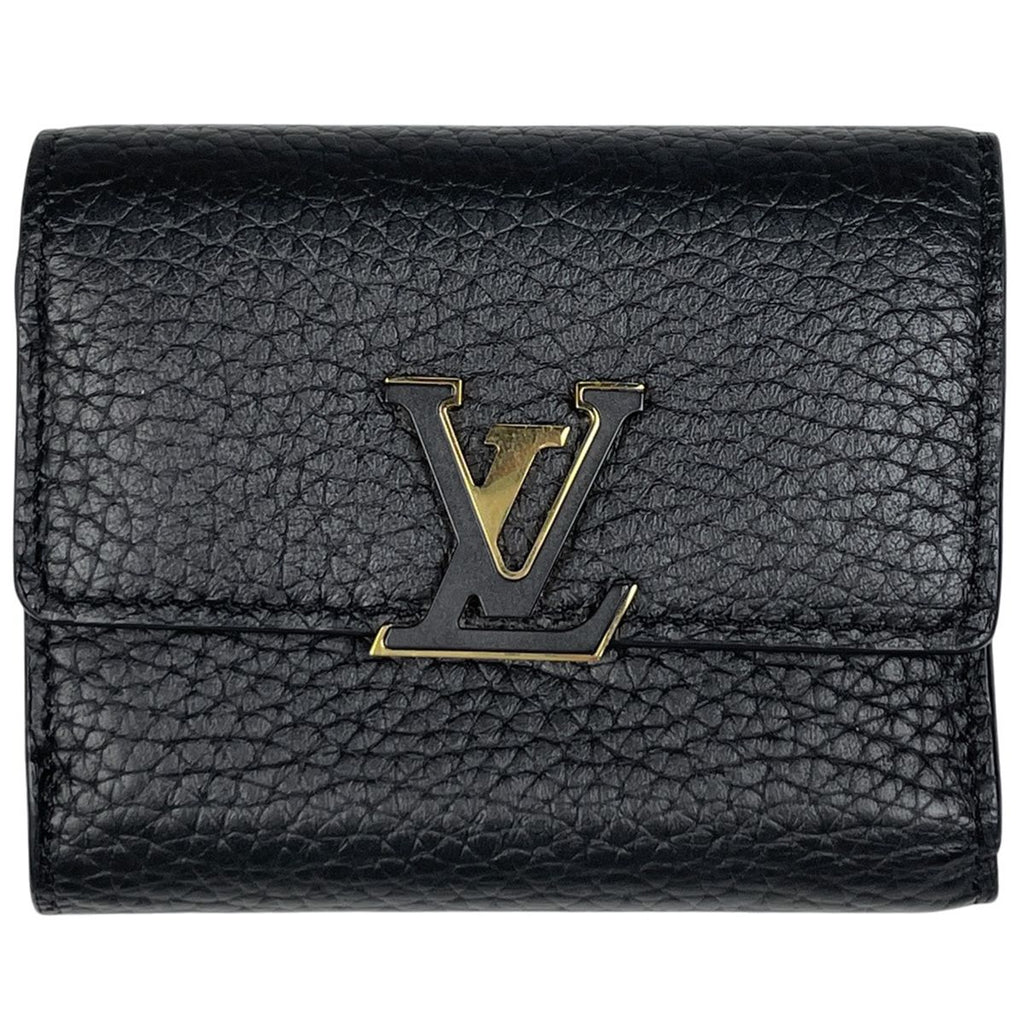 Louis Vuitton Portefeuille Capucines XS Trifold Wallet Taurillon Noir