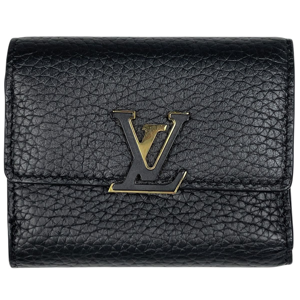 Louis Vuitton Portefeuille Capucines XS Trifold Wallet Taurillon Noir