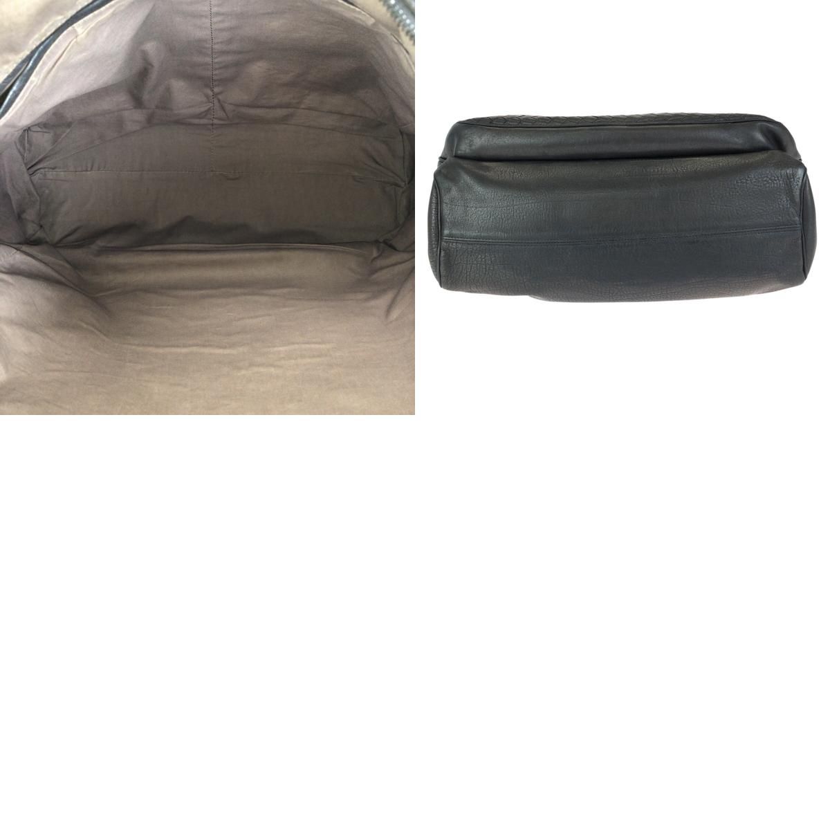 Bottega Veneta Intrecciato Black Gunmetal Leather Business Briefcase — view 9