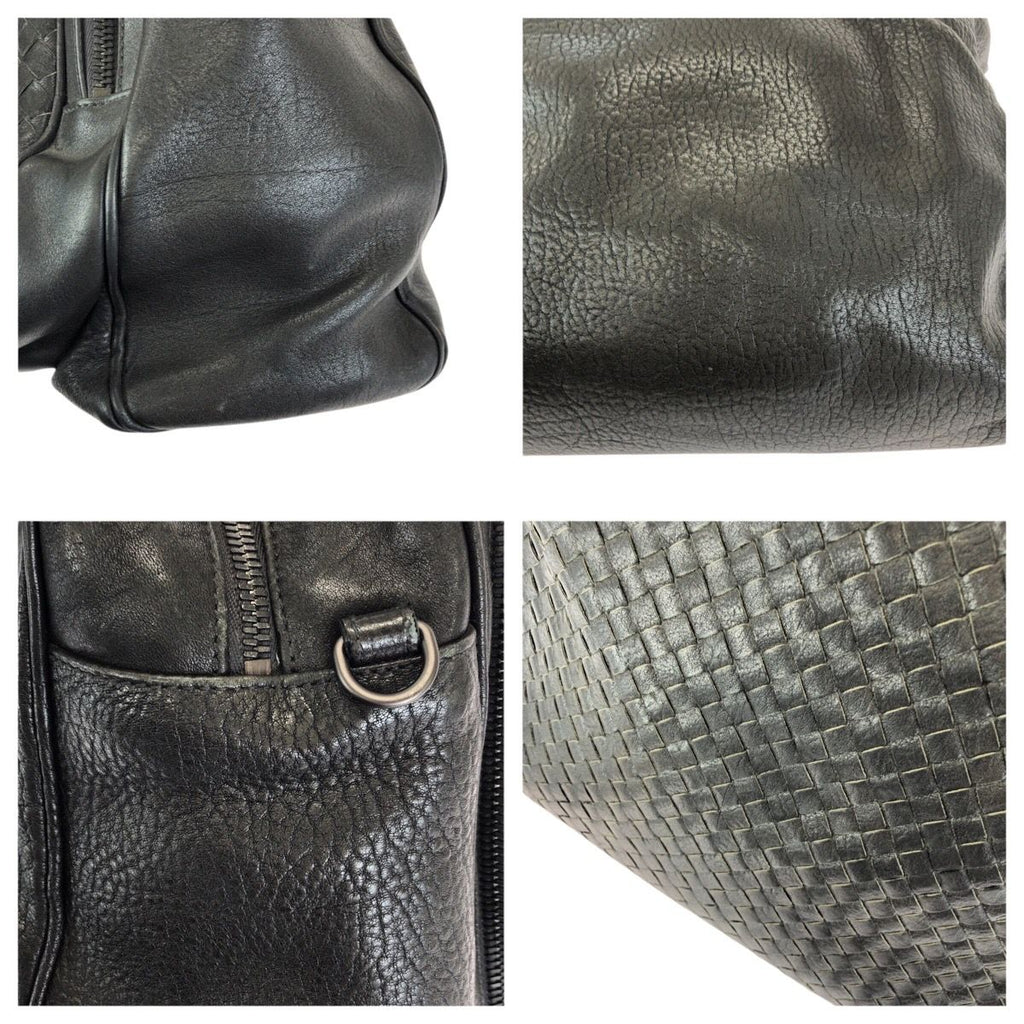 Bottega Veneta Intrecciato Black Gunmetal Leather Business Briefcase — view 5