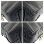 Prada Saffiano Black Silver Leather Business Briefcase — view 3