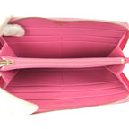 Chanel Quilted CC Logo Pink Gold Caviar Leather Wallet Zip Around — view 8