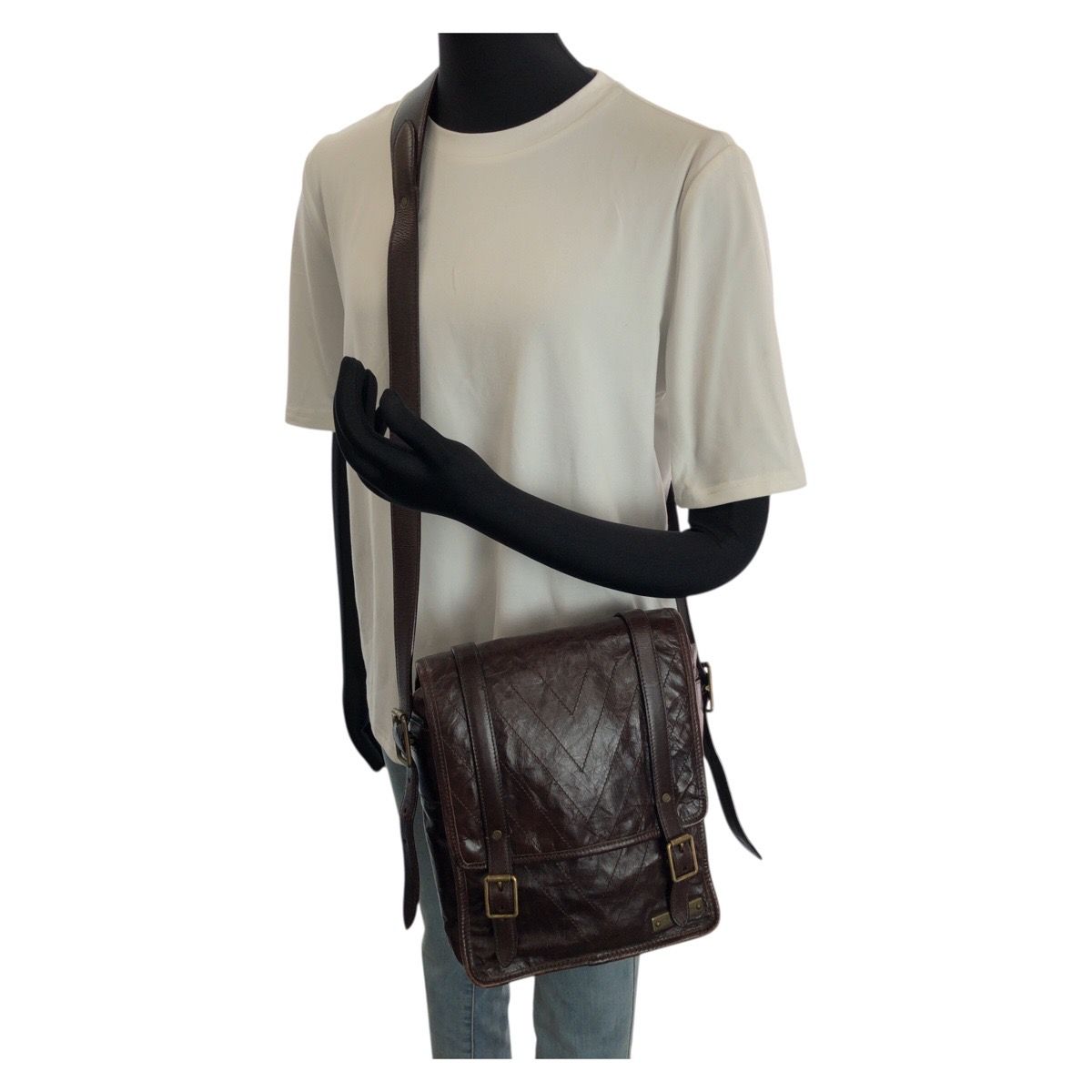 Louis Vuitton Cuir Soana Trotteur Brown Gold Leather Shoulder — view 7