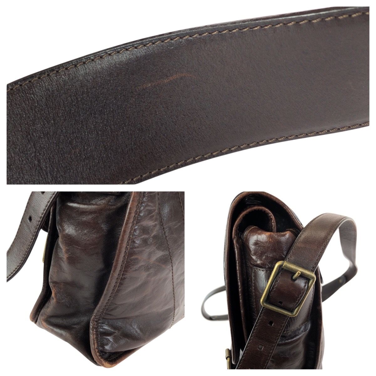 Louis Vuitton Cuir Soana Trotteur Brown Gold Leather Shoulder — view 6